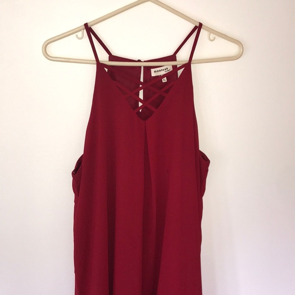 Monteau Dresses & Skirts - Deep Red Sleeveless Dress